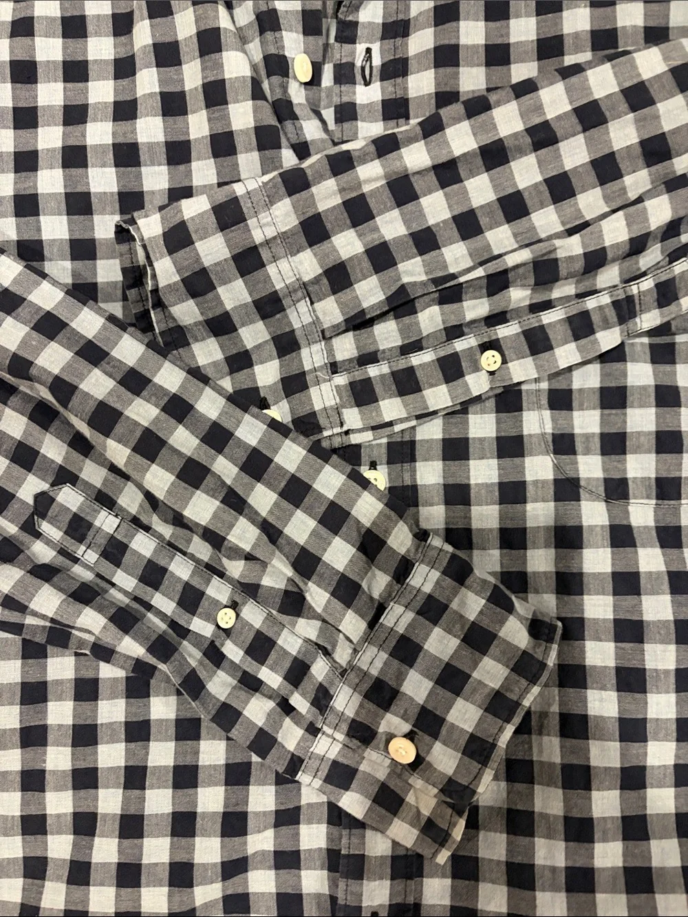 J. Crew Men's Blue Gingham Button-Down Shirt